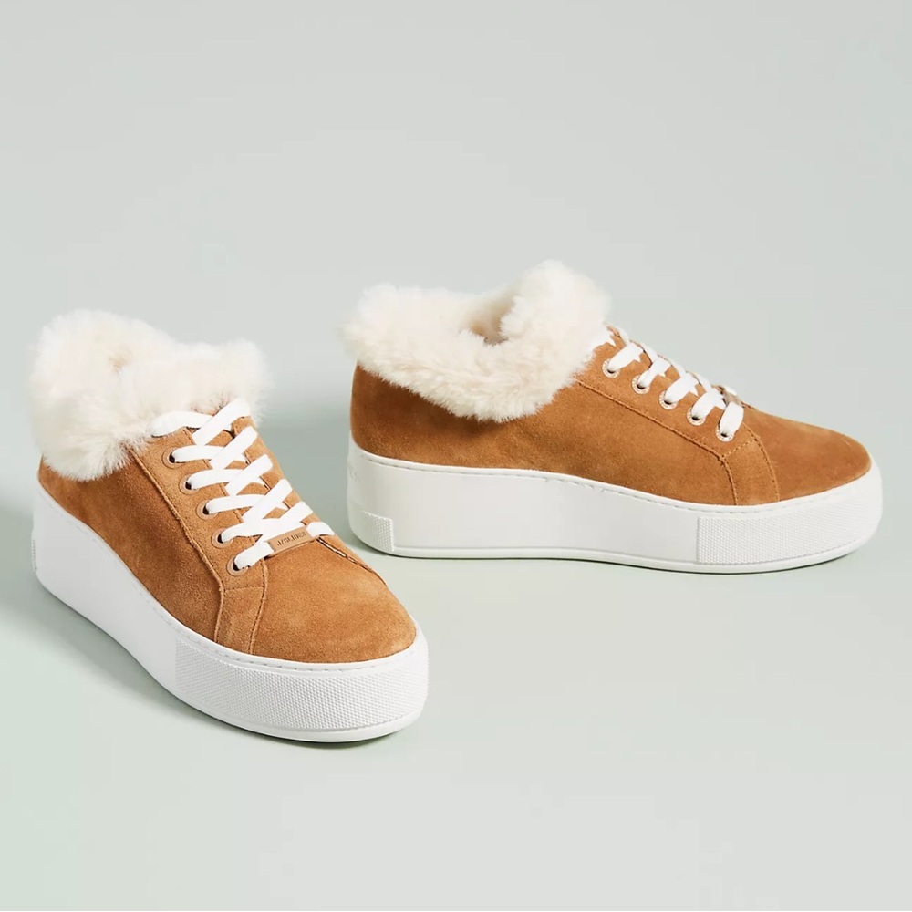 ANTHROPOLOGIE / J/SLIDES Brown Mellia Platform Sneakers - Sz 7